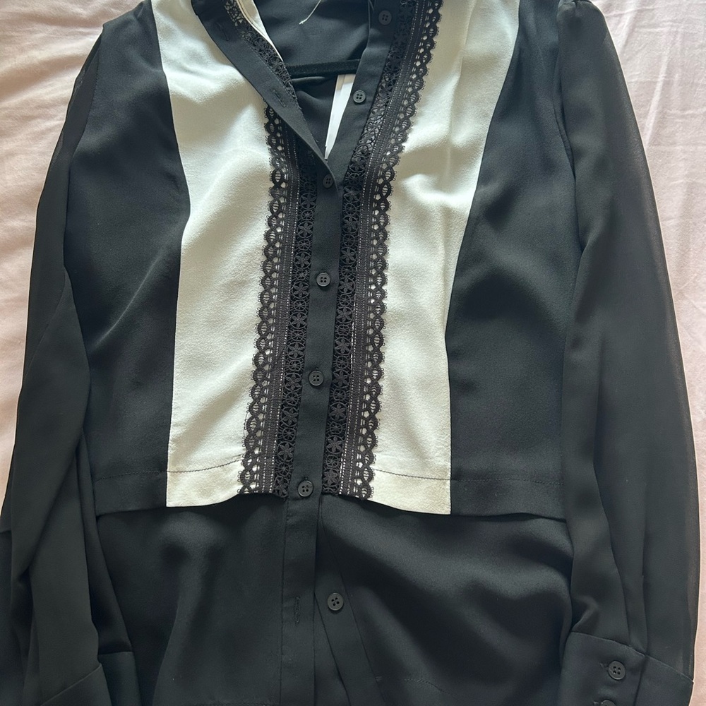 Yigal Azrouel Tuxedo Blouse NWT